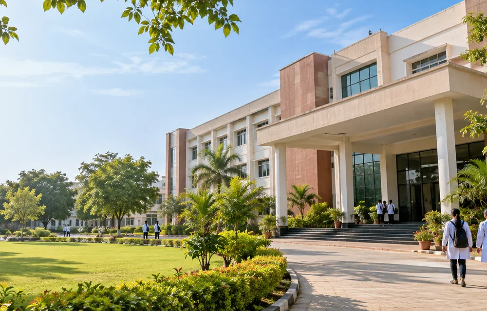 Illustrative pharmacy college campus